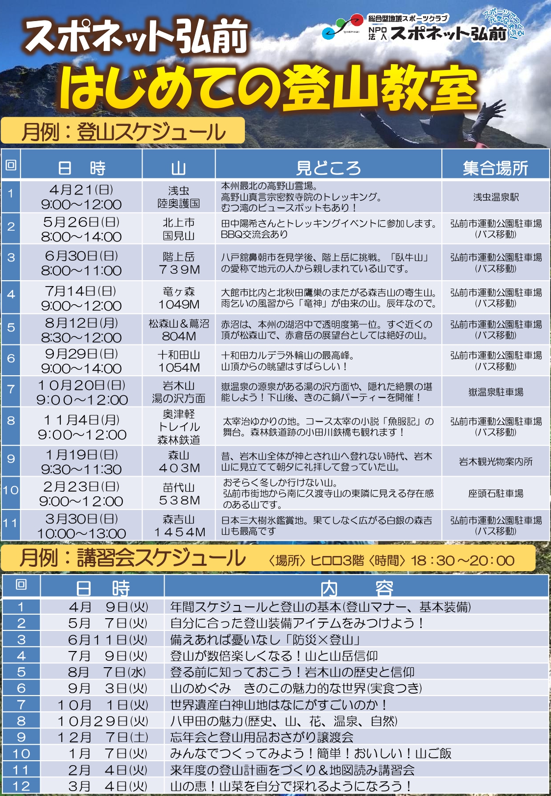 はじめての登山教室②