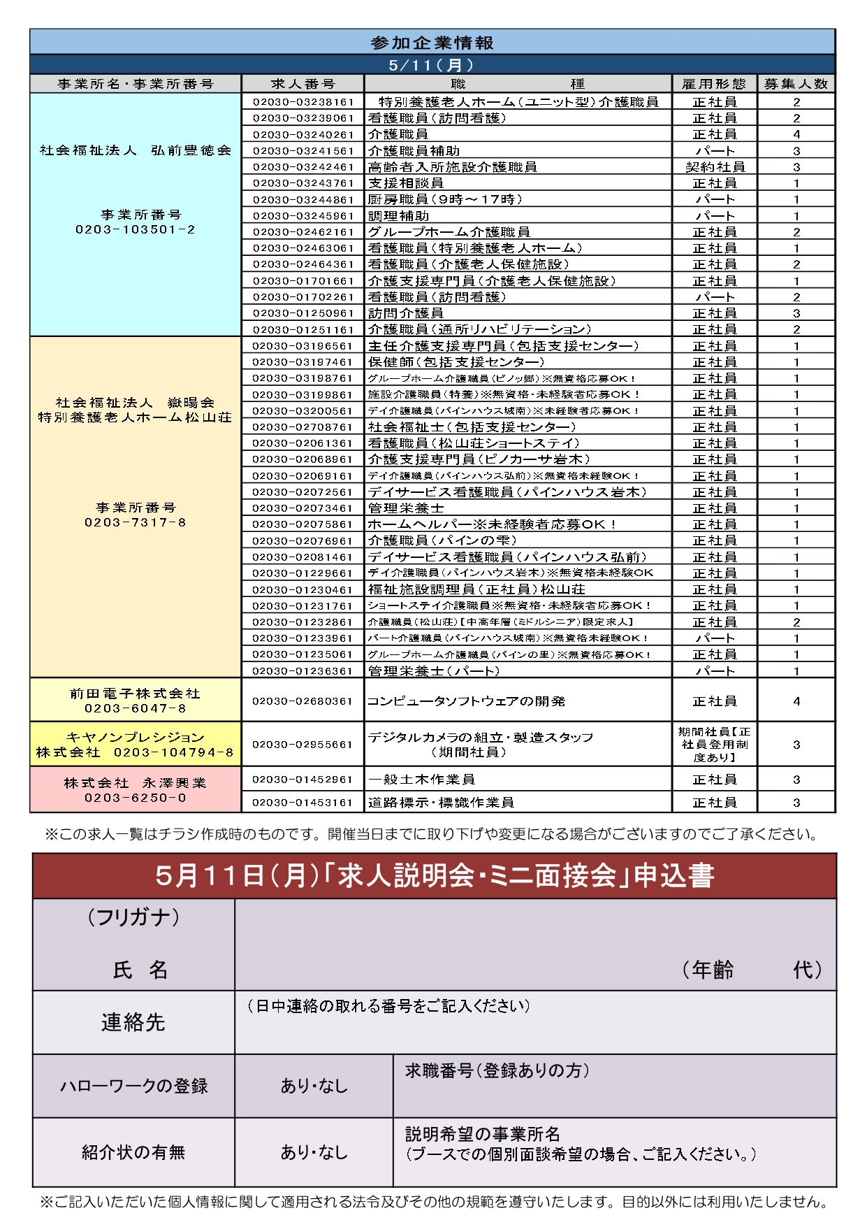 5.11　求人説明会・ミニ面接会②
